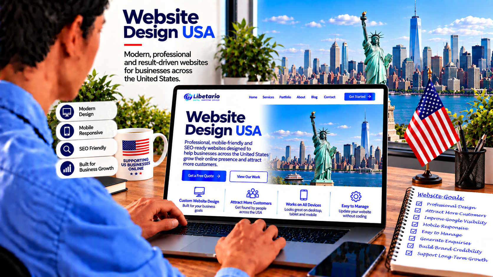 Professional website design services for small businesses across the USA