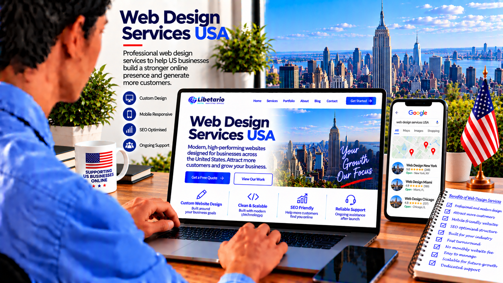 Professional web design services for small and growing businesses across the USA