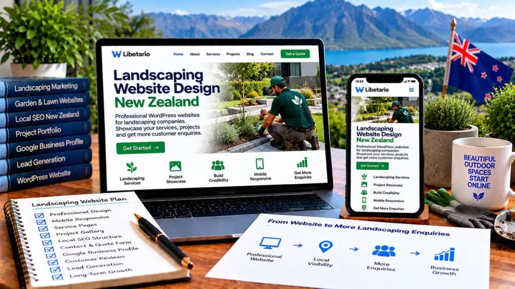 Professional website design for landscaping companies in New Zealand
